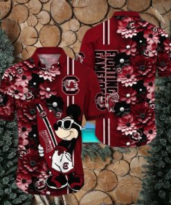 South Carolina Gamecocks Hawaiian Shirt Mickey Love Surfing Trending Summer Gift