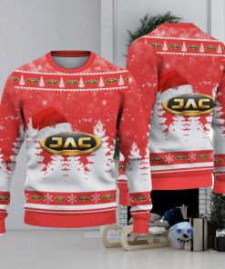 JAC Logo Wearing Santa Hat Christmas Gift Ugly Christmas Sweater Christmas Gift Ideas