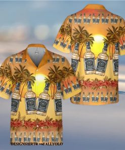 JD Palm Tree Sunset All Over Print Aloha Summer Beach Hawaiian Shirt