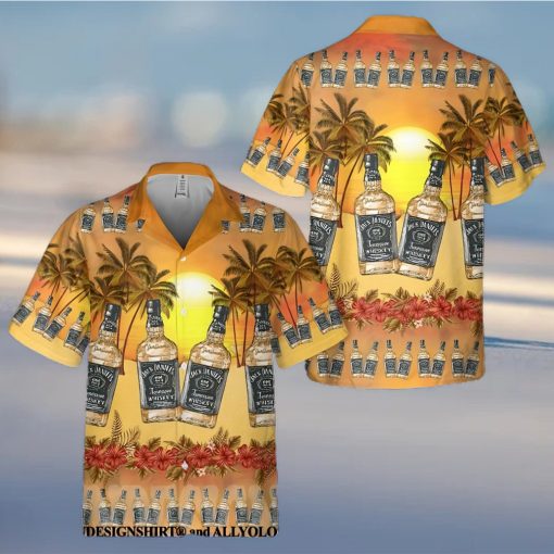 JD Palm Tree Sunset All Over Print Aloha Summer Beach Hawaiian Shirt