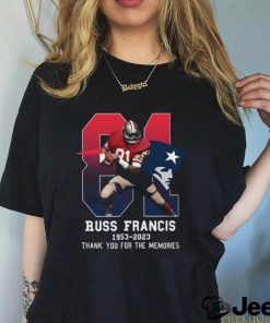 Russ Francis 1953 2023 Patriots Thank You For The Memories T Shirt