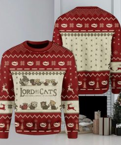 Lord Of The Cats Fellowship Christmas Ugly Sweater Funny For Men And Women