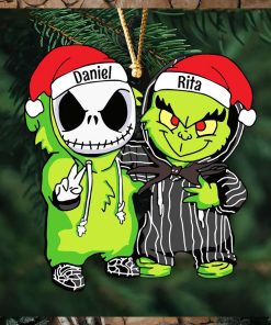 Jack And Grinch Christmas Gifts Ornament