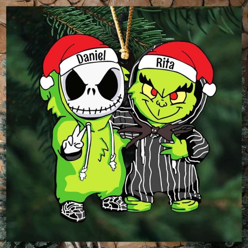 Jack And Grinch Christmas Gifts Ornament