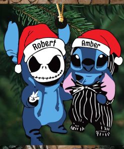 Jack And Stitch Christmas Gifts Ornament