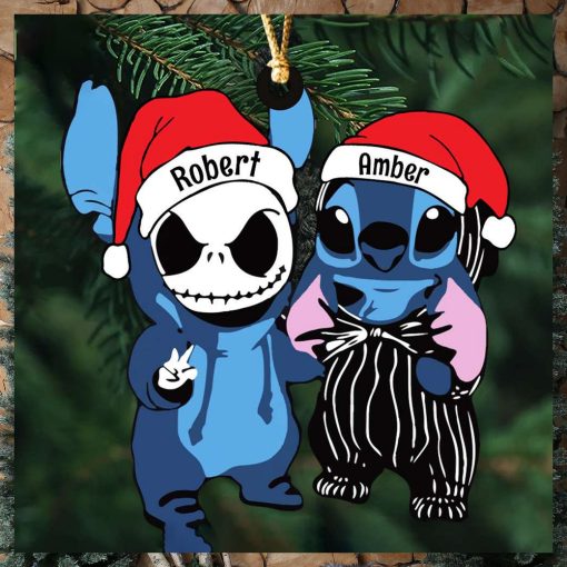 Jack And Stitch Christmas Gifts Ornament