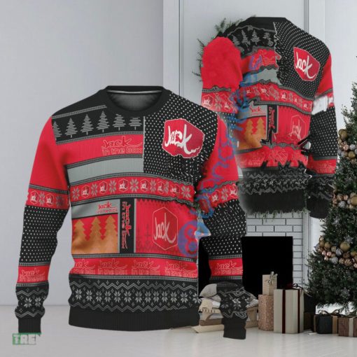 Jack In The Box Logo Design Ugly Christmas Sweater AOP Gift For Fans