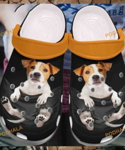 Jack Russell In Pockets Dog Paw Crocs