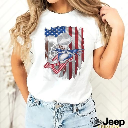 Jack Skellington American flag independence day shirt