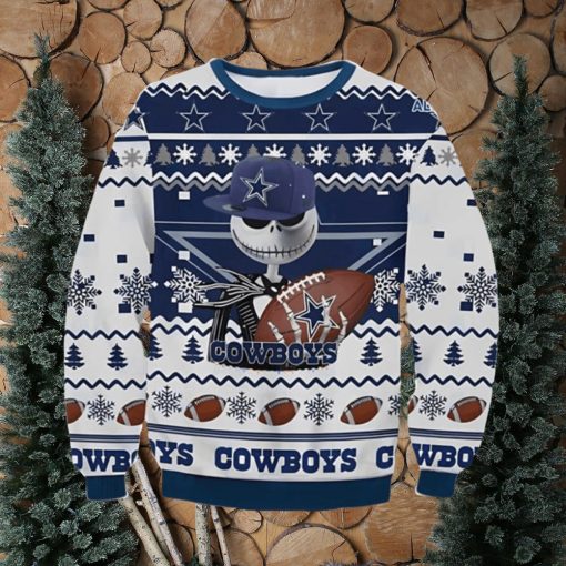 Jack Skellington Dallas Cowboys Ugly Christmas Sweater