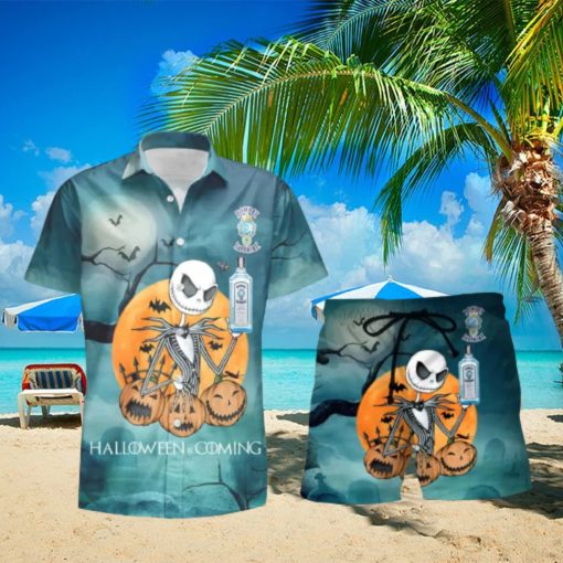 Jack Skellington Halloween Bombay Sapphire Hawaiian Shirt And Shorts Halloween Gift hawaiian shirt