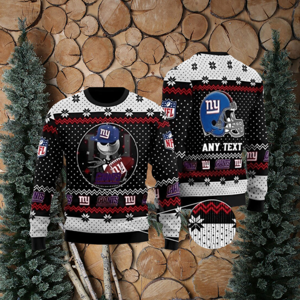 Jack Skellington New York Giant NFL Ugly Christmas Sweater