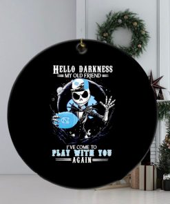 Jack Skellington North Carolina Tar Heels hello darkness my old friend ornament