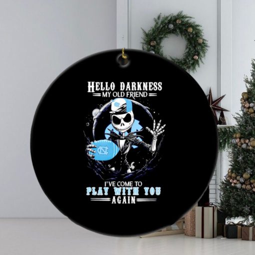 Jack Skellington North Carolina Tar Heels hello darkness my old friend ornament