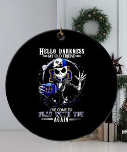 Jack Skellington Notre Dame Fighting Irish hello darkness my old friend ornament