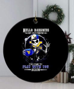 Jack Skellington West Virginia Mountaineers hello darkness my old friend ornament