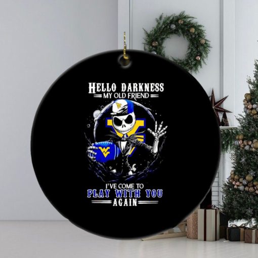 Jack Skellington West Virginia Mountaineers hello darkness my old friend ornament