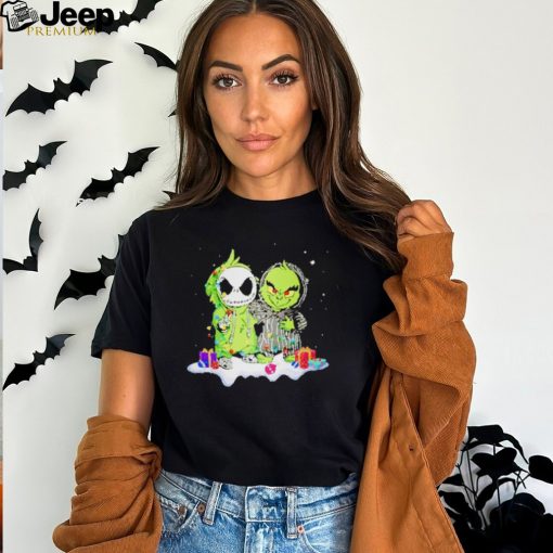 Jack Skellington and Grinch merry Christmas shirt