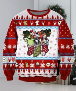 Jack and Sally and Boogie Christmas For Christmas Gifts Ugly Christmas Wool Knitted Sweater