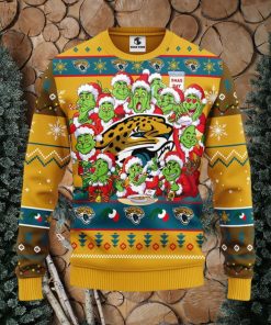 Jacksonville Jaguars 12 Grinch Xmas Day Christmas Ugly Sweater