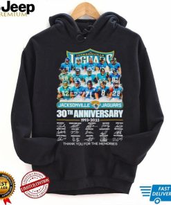 Jacksonville Jaguars 30th anniversary 1993 2023 thank you for the memories shirt