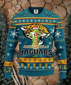 Jacksonville Jaguars Funny Grinch Christmas Ugly Sweater