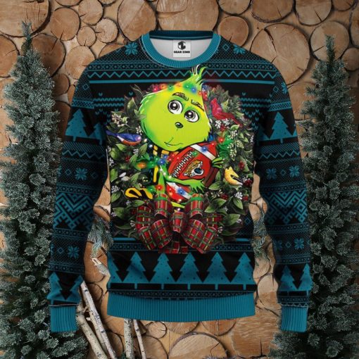 Jacksonville Jaguars Grinch Hug Christmas Ugly Sweater