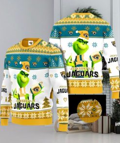 Jacksonville Jaguars Grinch Ugly Christmas Sweater Xmas 3D Printed Christmas Sweater Gift