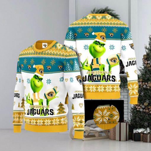 Jacksonville Jaguars Grinch Ugly Christmas Sweater Xmas 3D Printed Christmas Sweater Gift