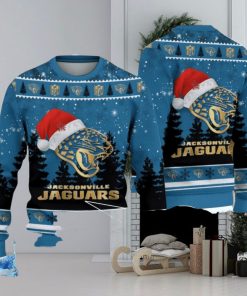 Jacksonville Jaguars Logo Wearing Santa Hat Christmas Gift Ugly Christmas Sweater Christmas Gift Ideas