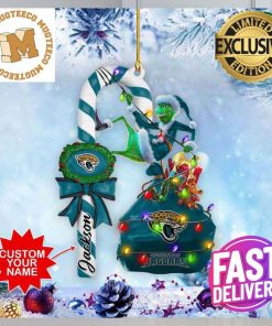 Jacksonville Jaguars NFL Grinch Candy Cane Personalized Xmas Gifts Christmas Tree Decorations Ornament_70323583 1