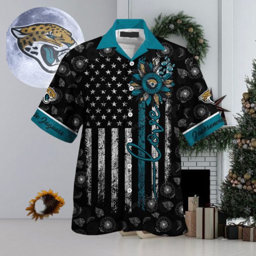 Jacksonville Jaguars NFL Hawaii Shirt Sunflower Custom Your Nickname,Kids Name For Men Women