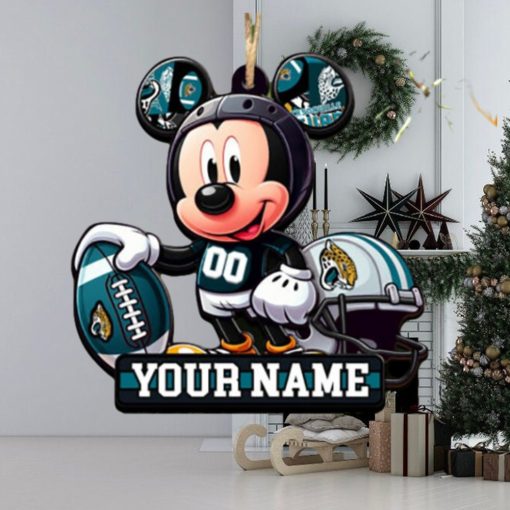 Jacksonville Jaguars NFL Mickey Disney Christmas Ornament