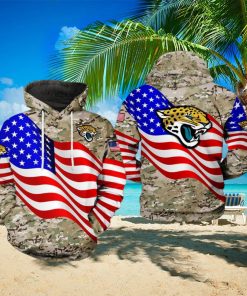 Jacksonville Jaguars NFL US Flag Camo Veteran Team 3D Printed Hoodie