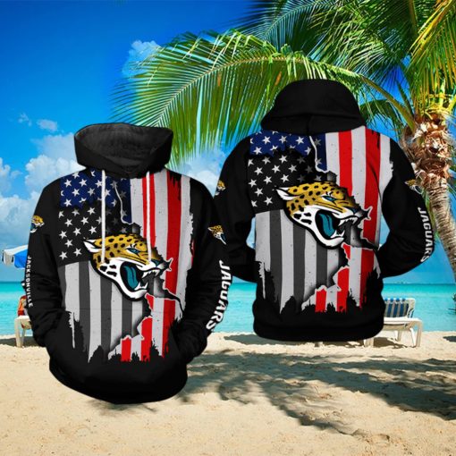 Jacksonville Jaguars NFL US Flag Team 3D Printed Hoodie