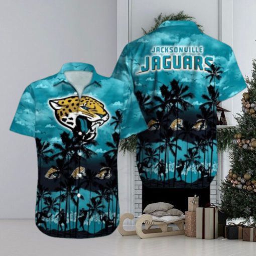 Jacksonville Jaguars Palm Tree Design NFL Hawaiian Shirt, Jacksonville Jaguars Apparel