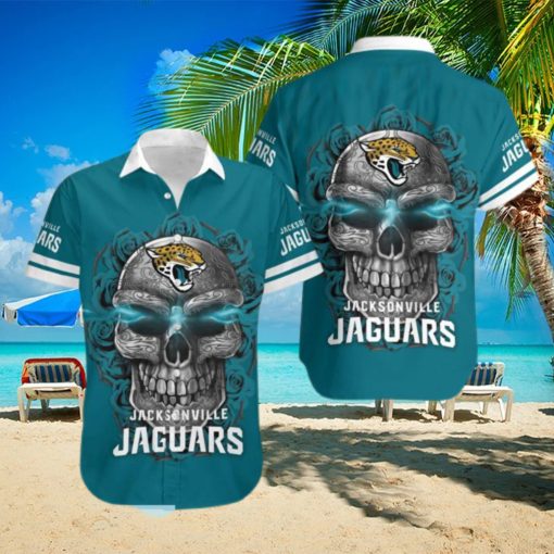 Jacksonville Jaguars Skull Carved Halloween Hawaiian Shirt Gift Men Women