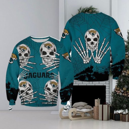 Jacksonville Jaguars Skull Hallowen Caspar Halloween Ugly Sweater For Men And Women Gift Christmas