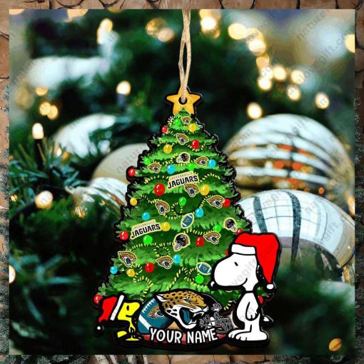 Jacksonville Jaguars Snoopy Peanuts Custom Christmas Ornament Xmas Tree Decorations