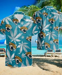 Jacksonville Jaguars Weed Teal Hawaiian Shirt