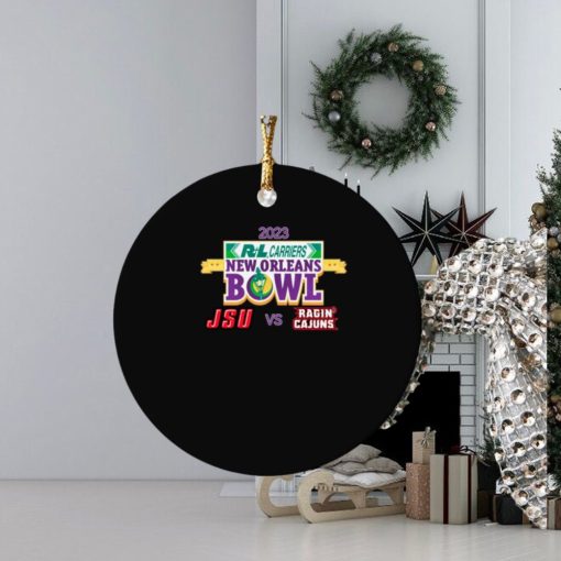 Jacksonville State Gamecocks vs Louisiana Ragin’ Cajuns 2023 New Orleans Bowl Ornament