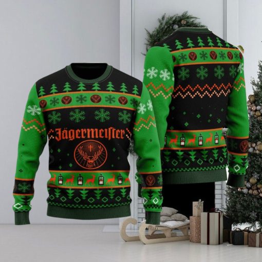 Jagermeister Liqueur Wine Ugly Christmas Sweater Christmas Holiday Gift For Men And Women