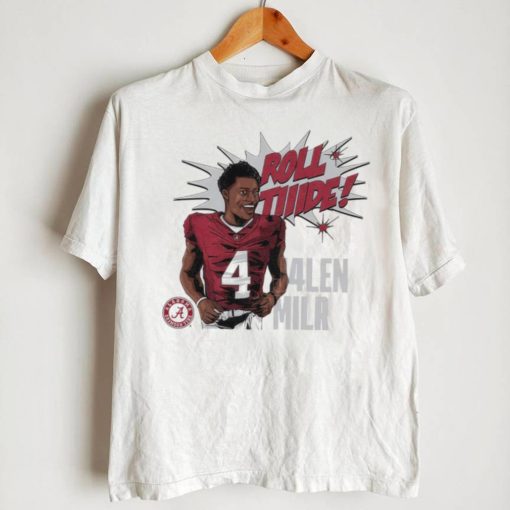 Jalen Milroe Alabama Crimson Tide football roll tide cartoon shirt