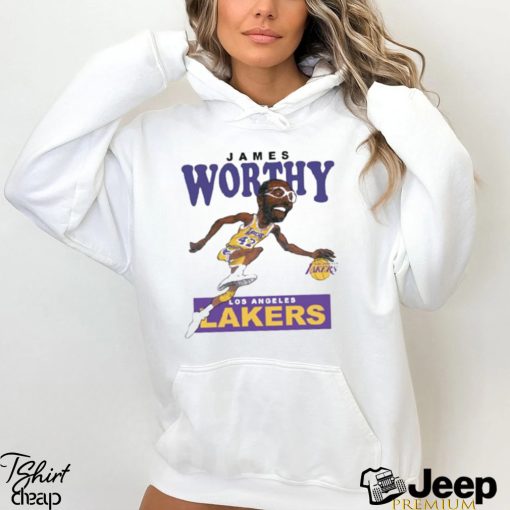 James Worthy Retro Basketball Lakers Team T shirt