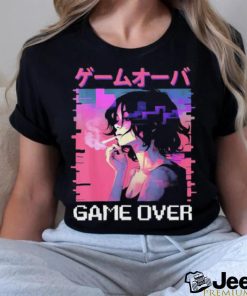 Japanese Vaporwave Sad Anime Girl Game Over Indie Aesthetic T Shirt