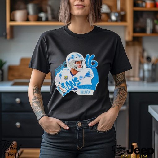 Jared Goff Football Paper Detroit Lions T shirt