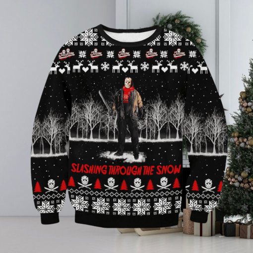 Jason Voorhees Slashing For Christmas Gifts 3D Printed Ugly Christmas Sweater