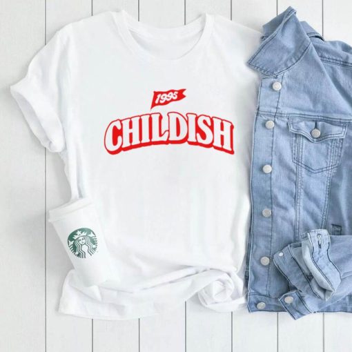 Jay Swingler wear 1995 Childish logo shirt