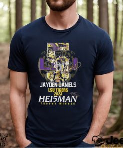 Jayden Daniels LSU Tigers 2023 Hei5man Trophy Winner Shirt