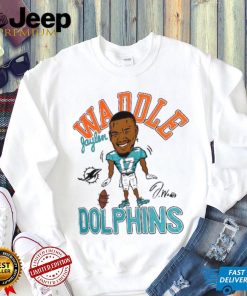 Jaylen Waddle Miami Dolphins Homage Caricature Player Tri Blend T Shirt